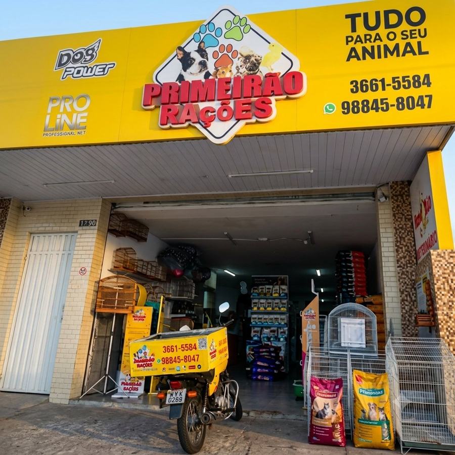 Fachada Primeirão Rações - Pet Shop no Potengi, Natal/RN